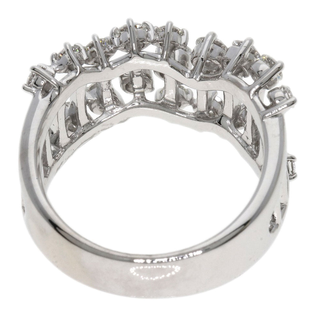 TASAKI Ring K18WG Silver diamond Women Used Authentic