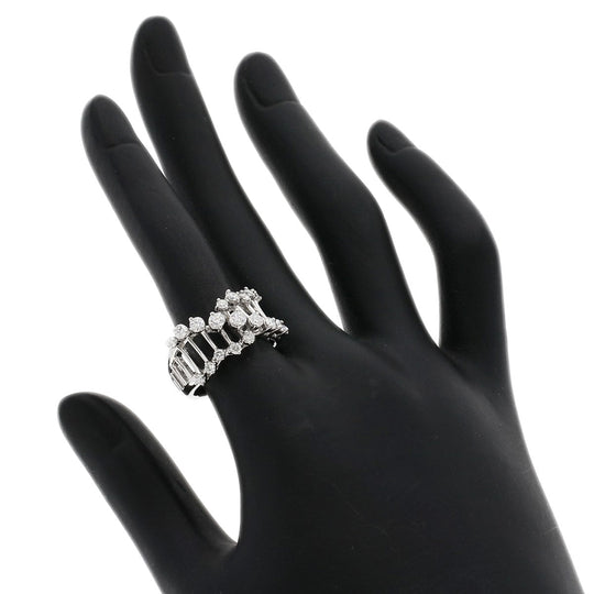 TASAKI Ring K18WG Silver diamond Women Used Authentic