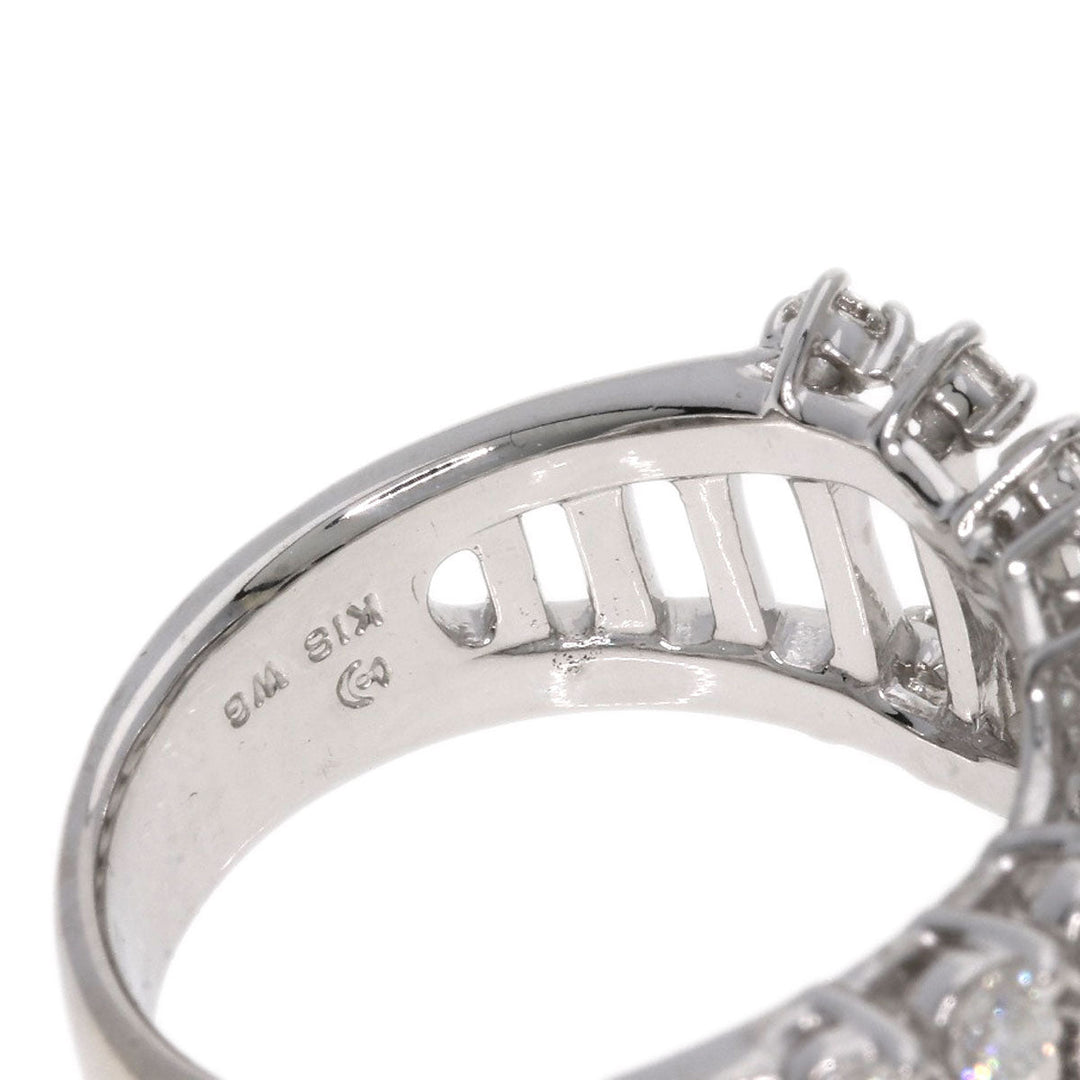 TASAKI Ring K18WG Silver diamond Women Used Authentic