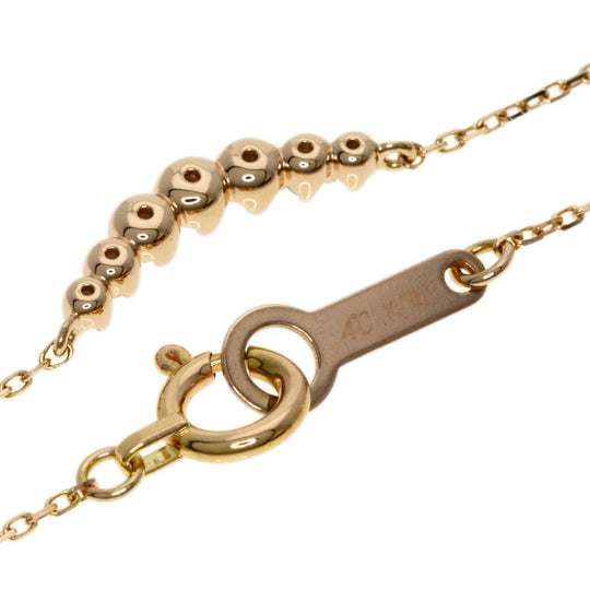 4�Ž Necklace 18K Pink Gold gold 7P Diamond Women Used Authentic