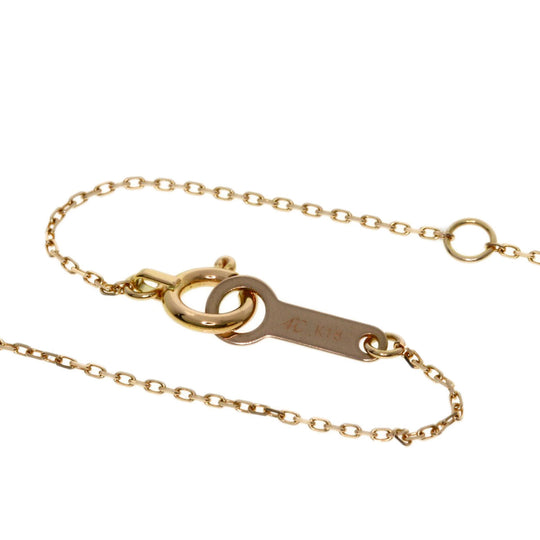4�Ž Necklace 18K Pink Gold gold 7P Diamond Women Used Authentic