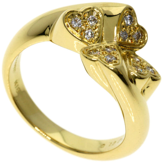 MIKIMOTO Ring 18K Yellow Gold gold Diamond heart