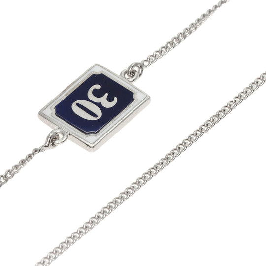 Dior Necklace K18WG Silver Dior Homme Enamel Shell