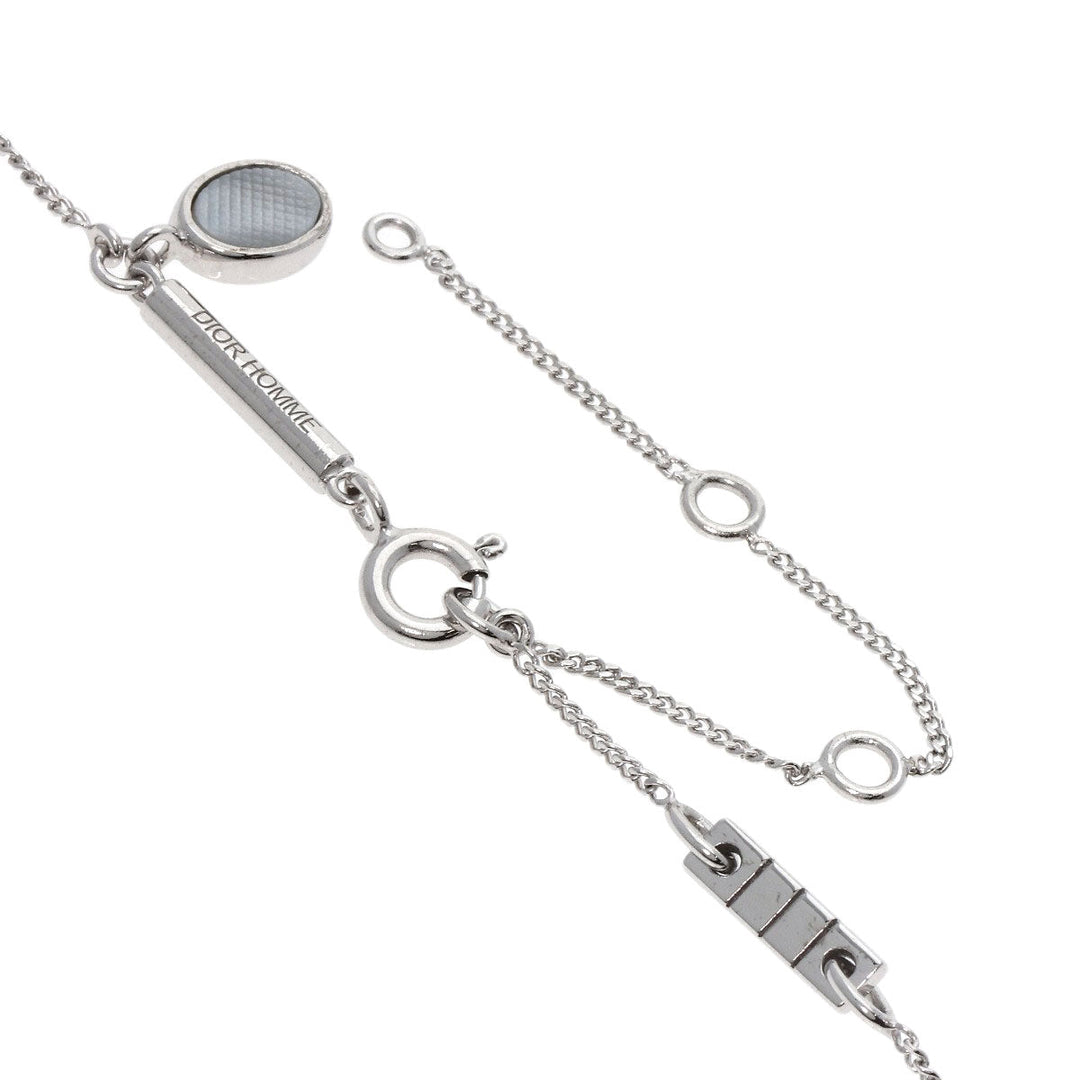 Dior Necklace K18WG Silver Dior Homme Enamel Shell