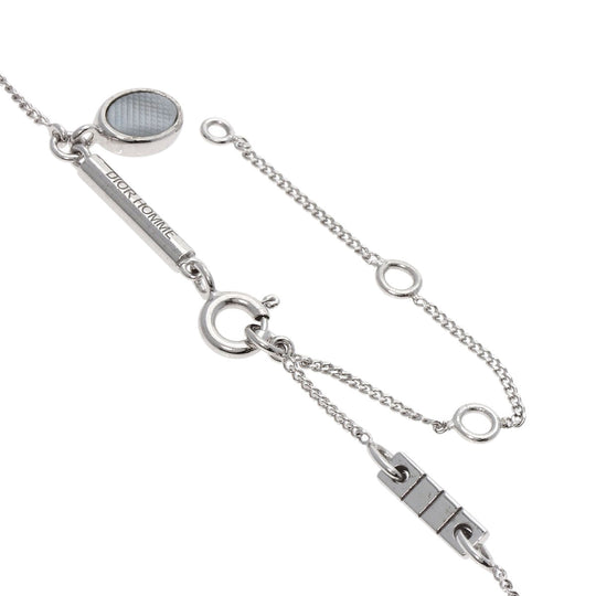 Dior Necklace K18WG Silver Dior Homme Enamel Shell