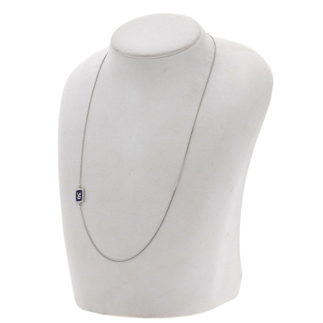 Dior Necklace K18WG Silver Dior Homme Enamel Shell