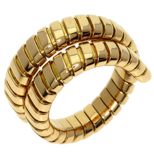 BVLGARI Ring 18K Yellow Gold gold Tubogas Women Used Authentic