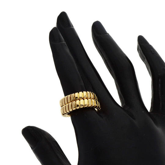 BVLGARI Ring 18K Yellow Gold gold Tubogas Women Used Authentic