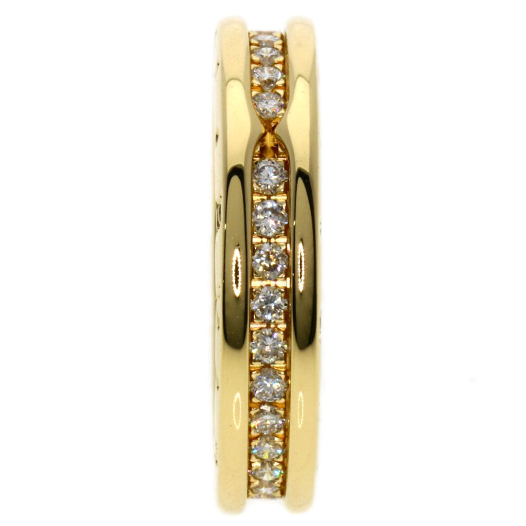 BVLGARI Ring 18K Yellow Gold gold B-zero1 B-zero One 1 Band Full Diamond #52