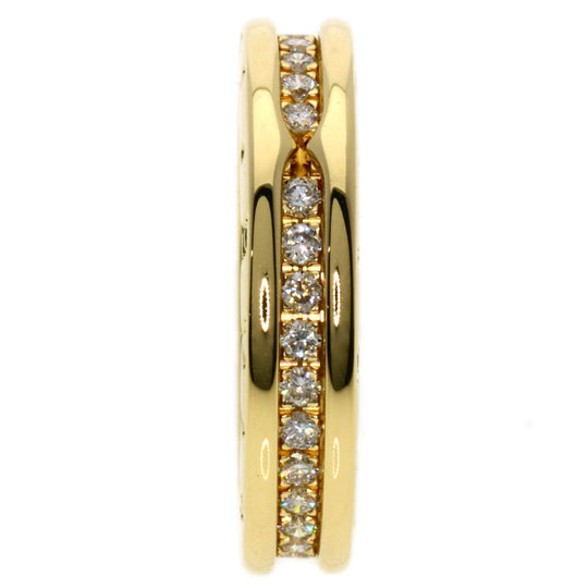 BVLGARI Ring 18K Yellow Gold gold B-zero1 B-zero One 1 Band Full Diamond #52