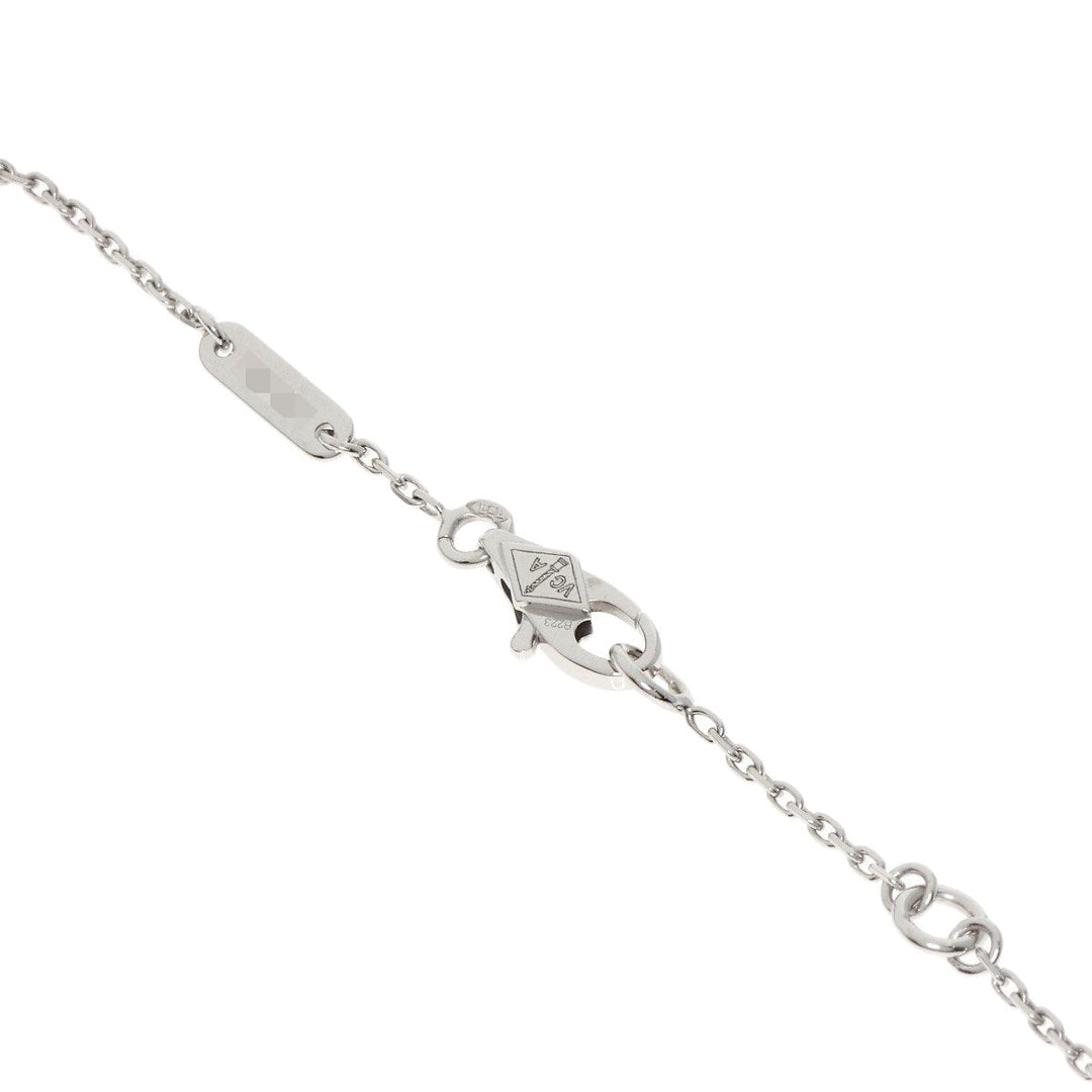Van Cleef & Arpels bracelet K18WG Silver Sweet Alhambra diamond Women Used Authentic