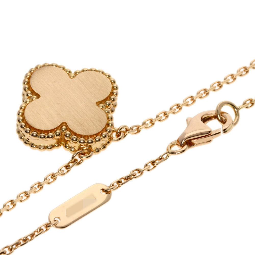 Van Cleef & Arpels Necklace 18K Pink Gold gold Vintage Alhambra Sevres 1P Diamond Women Used Authentic