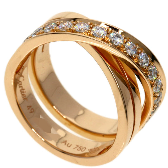 CARTIER Ring 18K Pink Gold gold Etincel de Cartier Diamond #49 Women Used Authentic