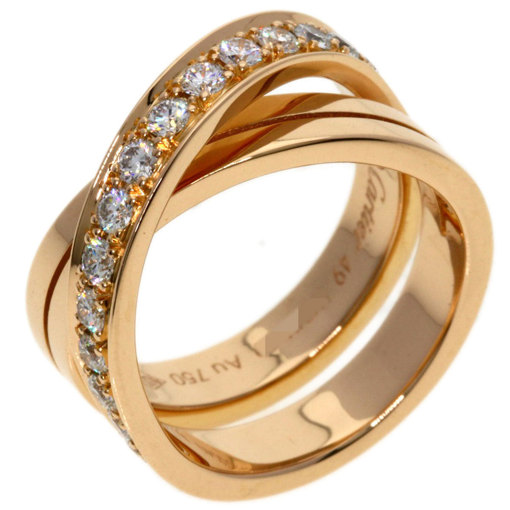 CARTIER Ring 18K Pink Gold gold Etincel de Cartier Diamond #49 Women Used Authentic