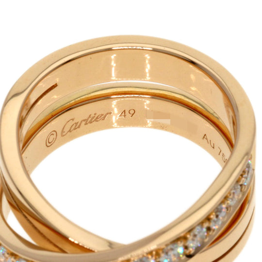 CARTIER Ring 18K Pink Gold gold Etincel de Cartier Diamond #49 Women Used Authentic