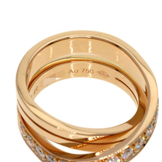 CARTIER Ring 18K Pink Gold gold Etincel de Cartier Diamond #49 Women Used Authentic