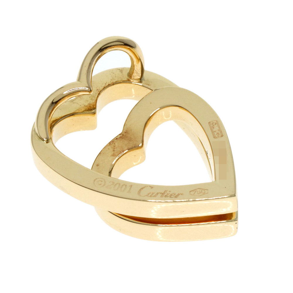 CARTIER Pendant top 18K Yellow Gold gold Interlaced heart Women Used Authentic