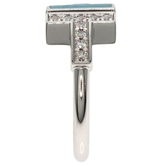 TIFFANY&Co. Ring K18WG Silver T wire diamond