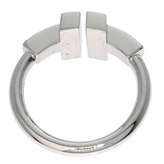 TIFFANY&Co. Ring K18WG Silver T wire diamond