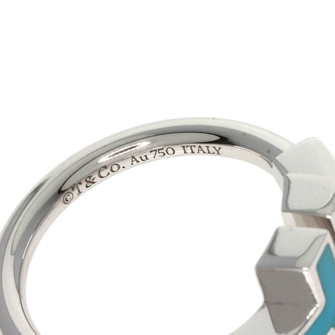 TIFFANY&Co. Ring K18WG Silver T wire diamond