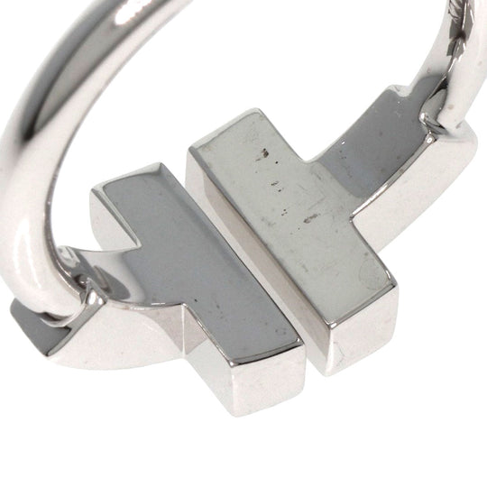 TIFFANY&Co. Ring K18WG Silver T wire diamond