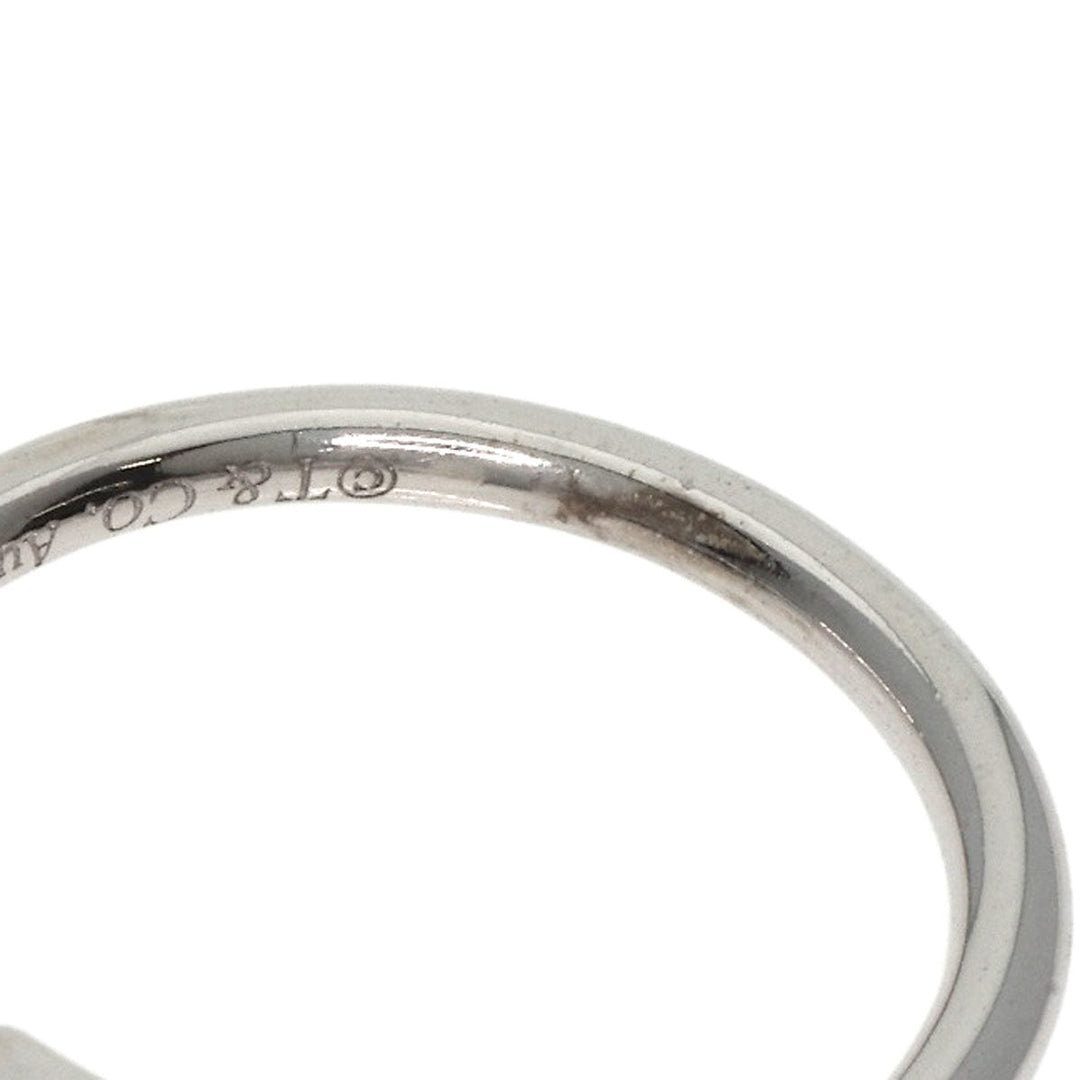 TIFFANY&Co. Ring K18WG Silver T wire diamond Women Used Authentic