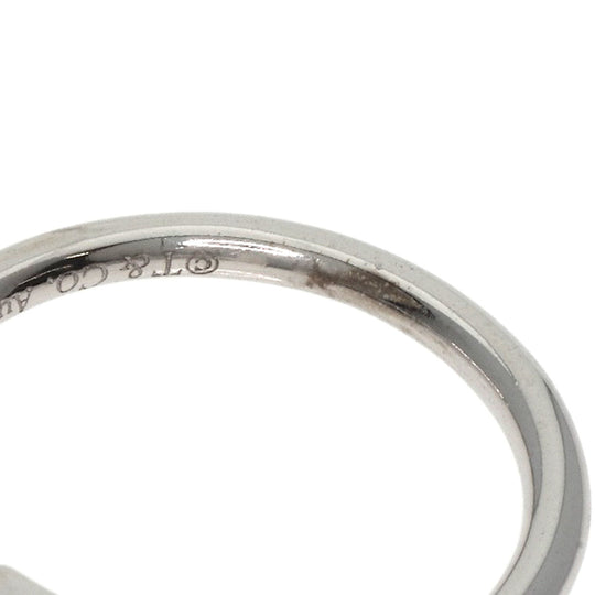 TIFFANY&Co. Ring K18WG Silver T wire diamond Women Used Authentic