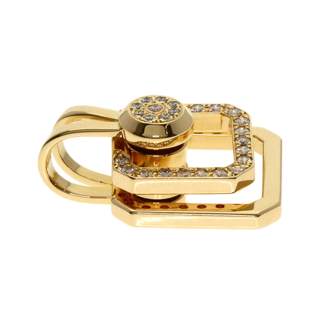 WALTHAM Pendant top 18K Yellow Gold gold Swing diamond Women Used Authentic
