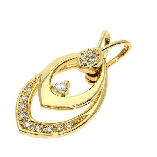 WALTHAM Pendant top 18K Yellow Gold gold Swing diamond Women Used Authentic