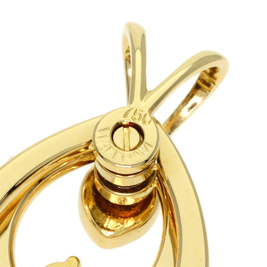 WALTHAM Pendant top 18K Yellow Gold gold Swing diamond Women Used Authentic