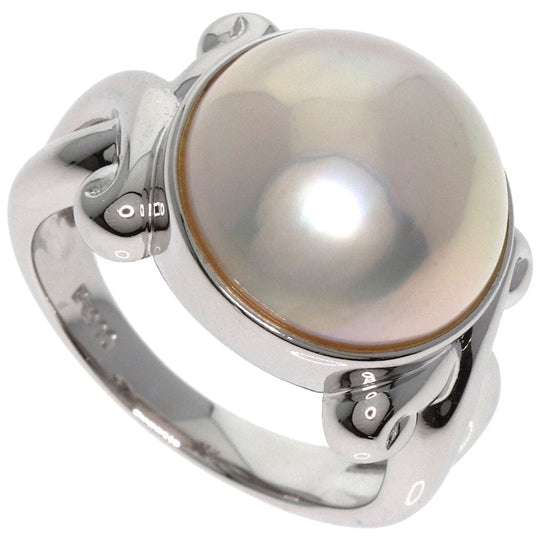 TASAKI Ring PT900 Silver Mabe Pearl Pearl Women Used Authentic
