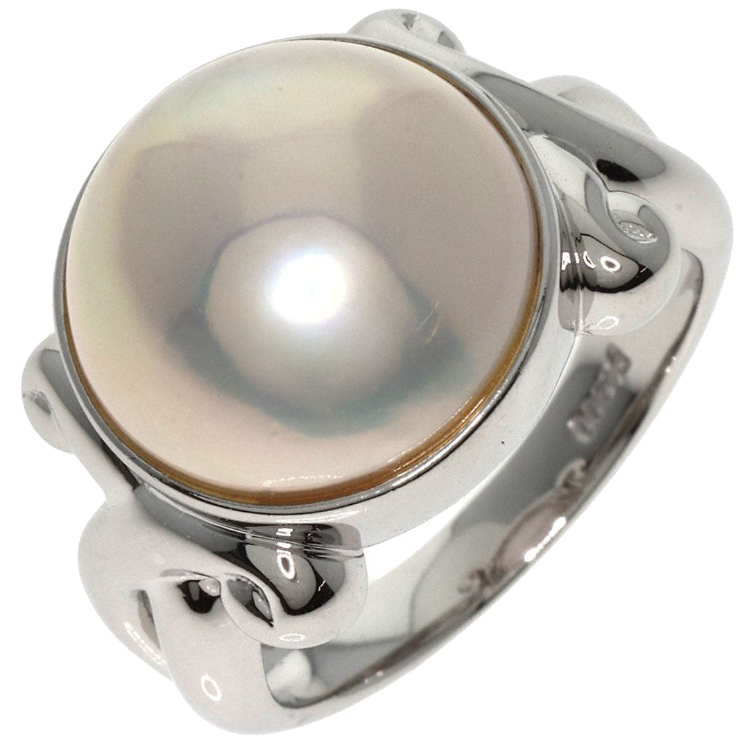 TASAKI Ring PT900 Silver Mabe Pearl Pearl Women Used Authentic