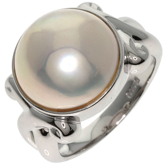TASAKI Ring PT900 Silver Mabe Pearl Pearl Women Used Authentic