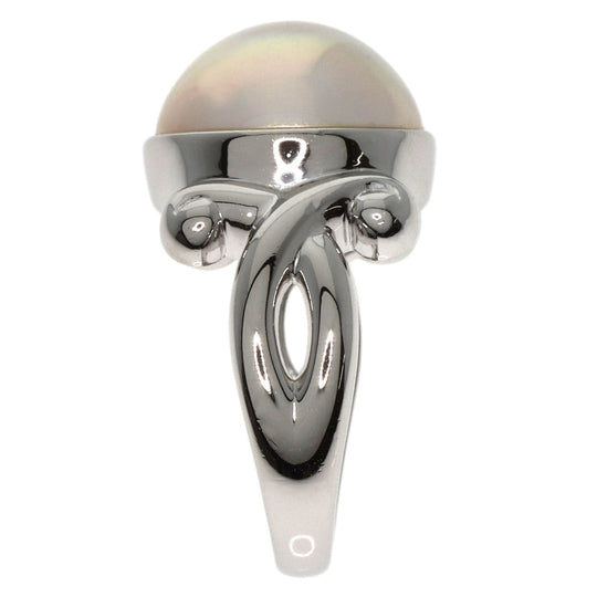 TASAKI Ring PT900 Silver Mabe Pearl Pearl Women Used Authentic