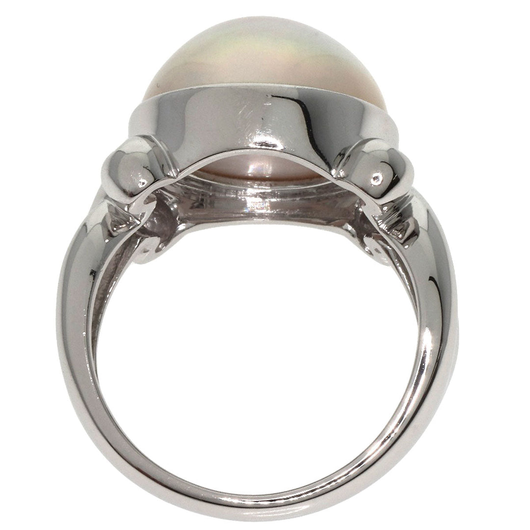 TASAKI Ring PT900 Silver Mabe Pearl Pearl Women Used Authentic
