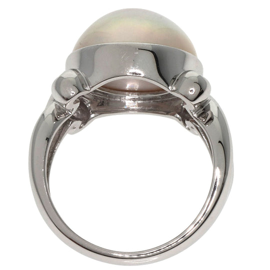 TASAKI Ring PT900 Silver Mabe Pearl Pearl Women Used Authentic