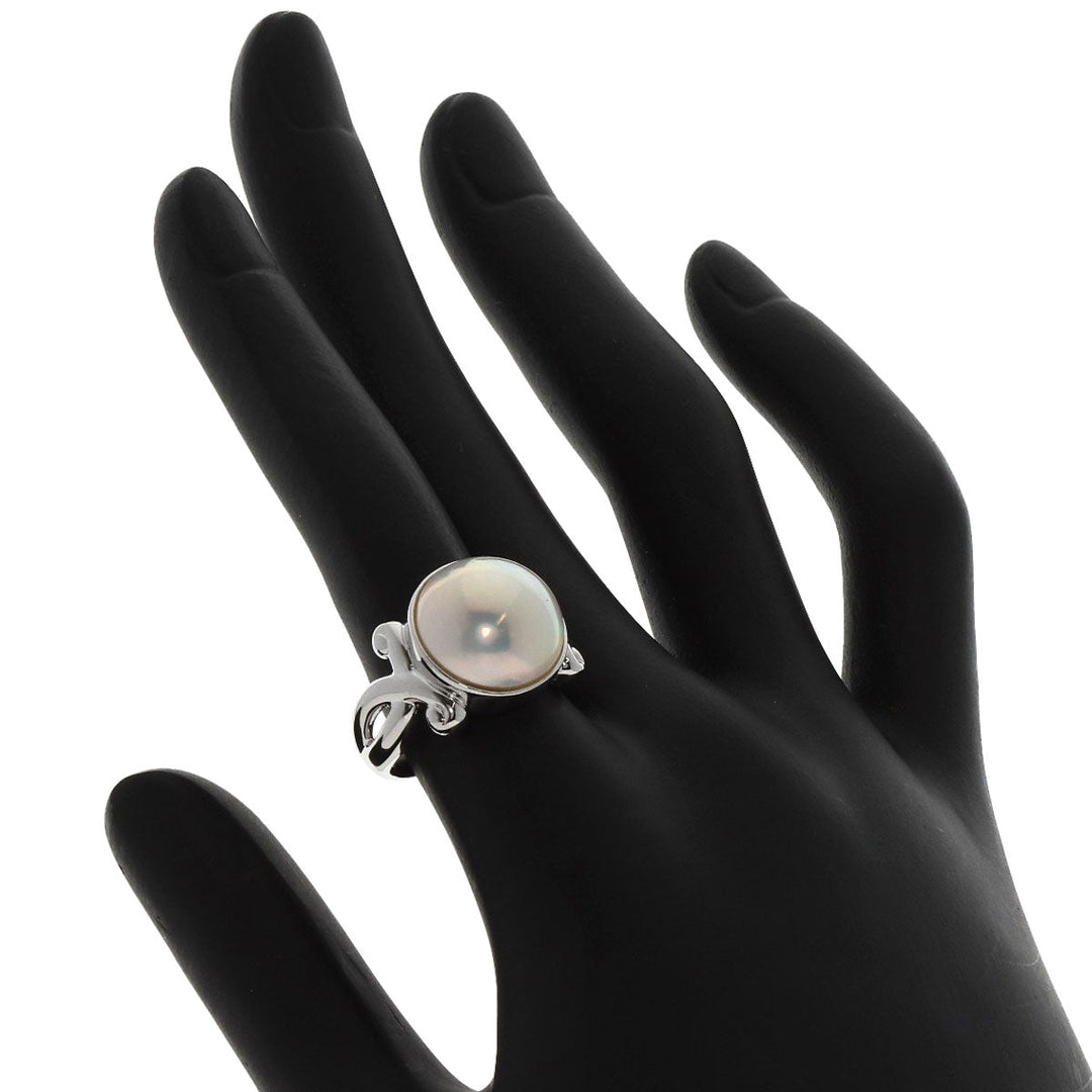 TASAKI Ring PT900 Silver Mabe Pearl Pearl Women Used Authentic