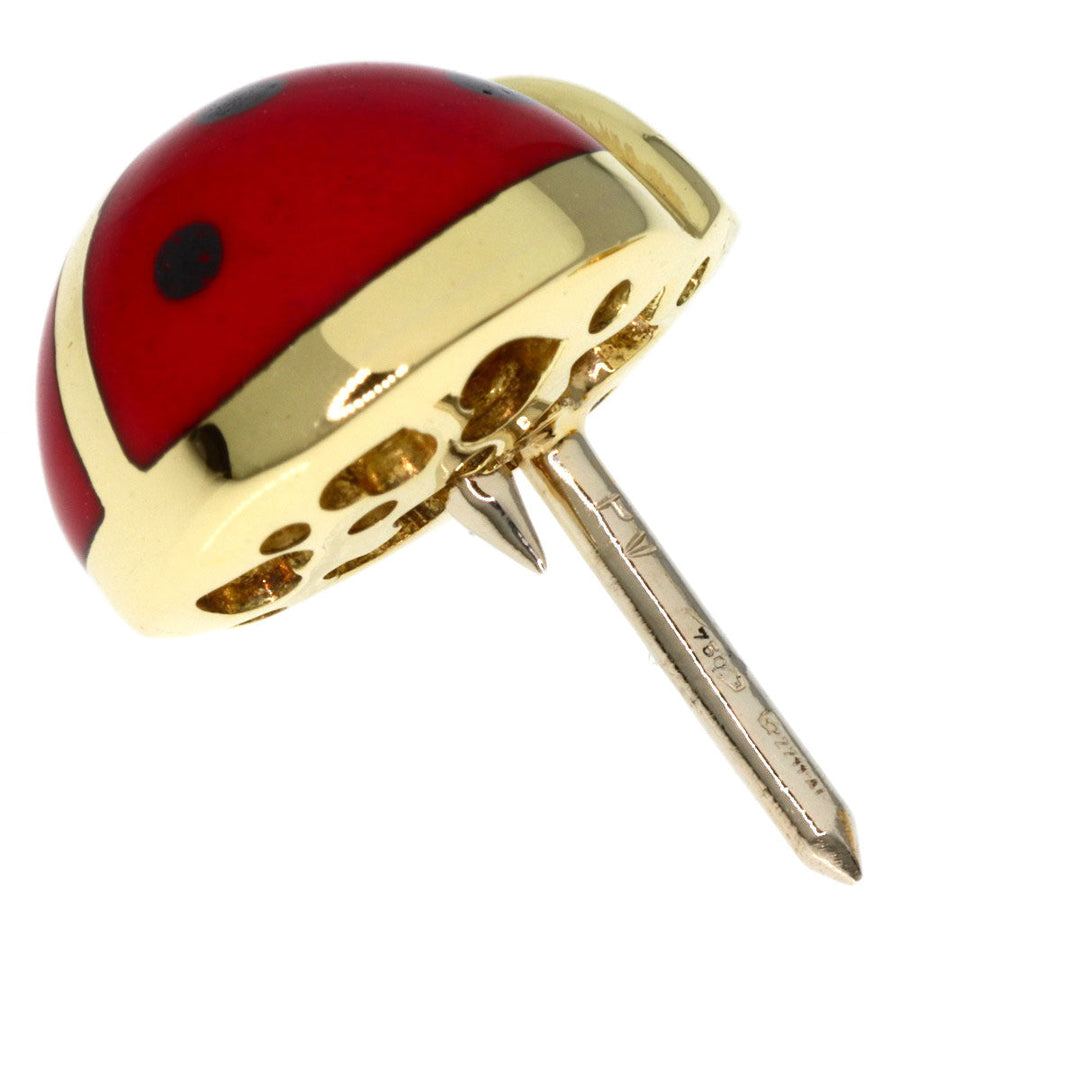 Ponte Vecchio Brooch 18K Yellow Gold gold Ladybug Women Used Authentic