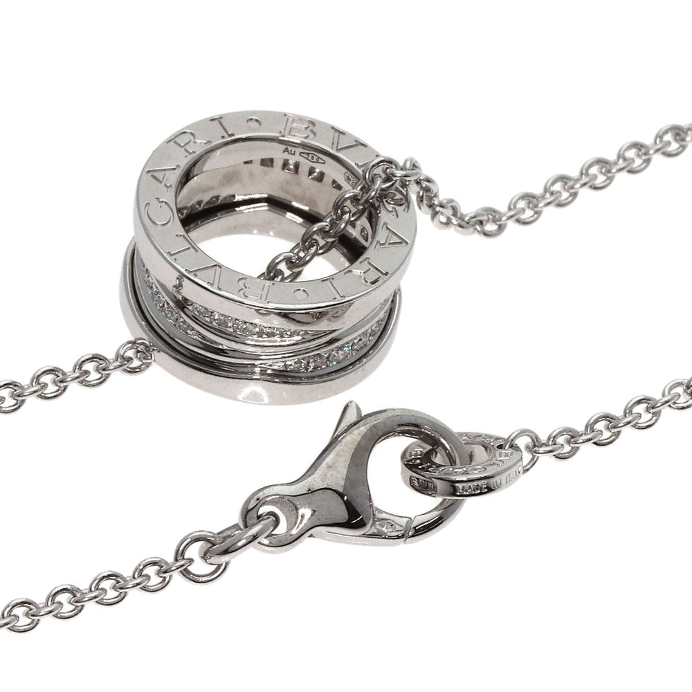 BVLGARI Necklace K18WG Silver B-zero1 B-zero One Legend Diamond