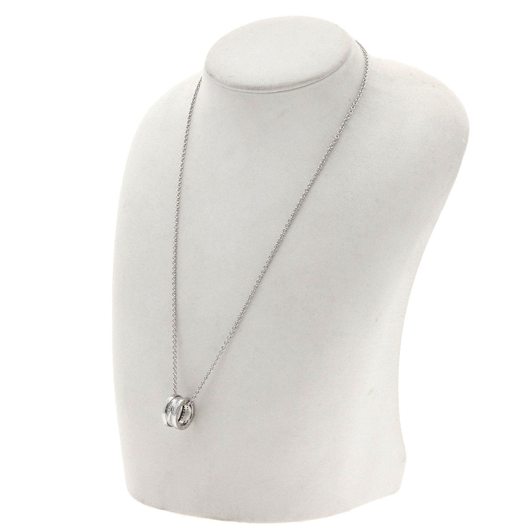 BVLGARI Necklace K18WG Silver B-zero1 B-zero One Legend Diamond