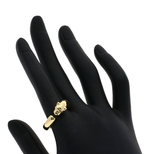 CARTIER Ring 18K Yellow Gold gold PANTHERE Onyx Garnet #57