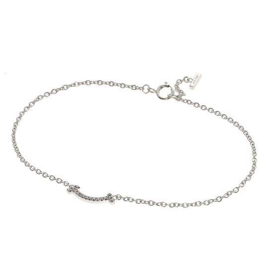 TIFFANY&Co. bracelet K18WG Silver T Smile Mini Diamond