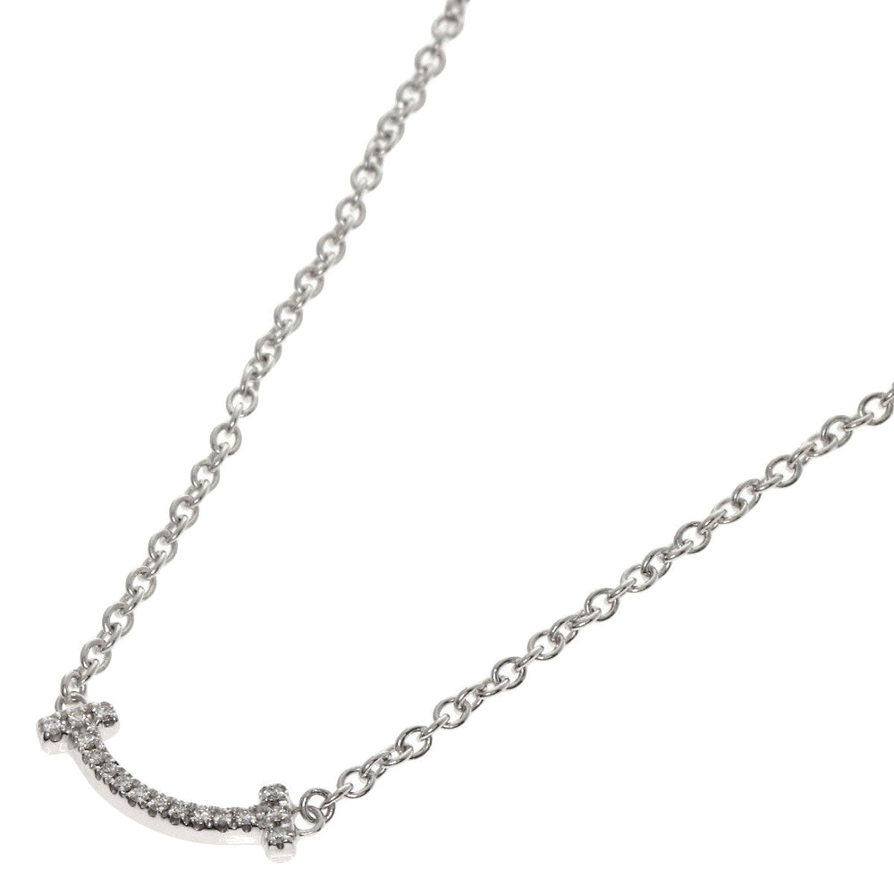 TIFFANY&Co. bracelet K18WG Silver T Smile Mini Diamond