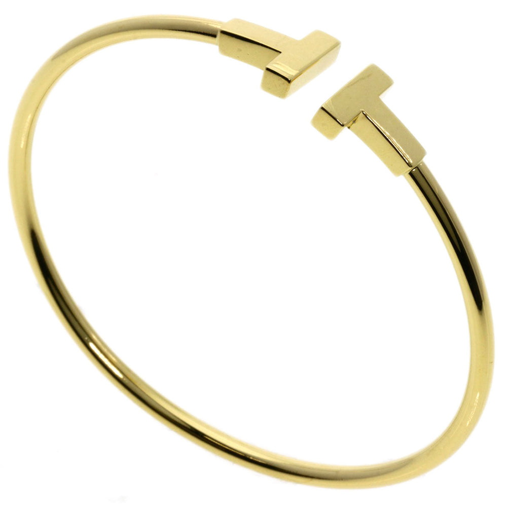 TIFFANY&Co. bracelet 18K Yellow Gold gold T wire small Women Used Authentic
