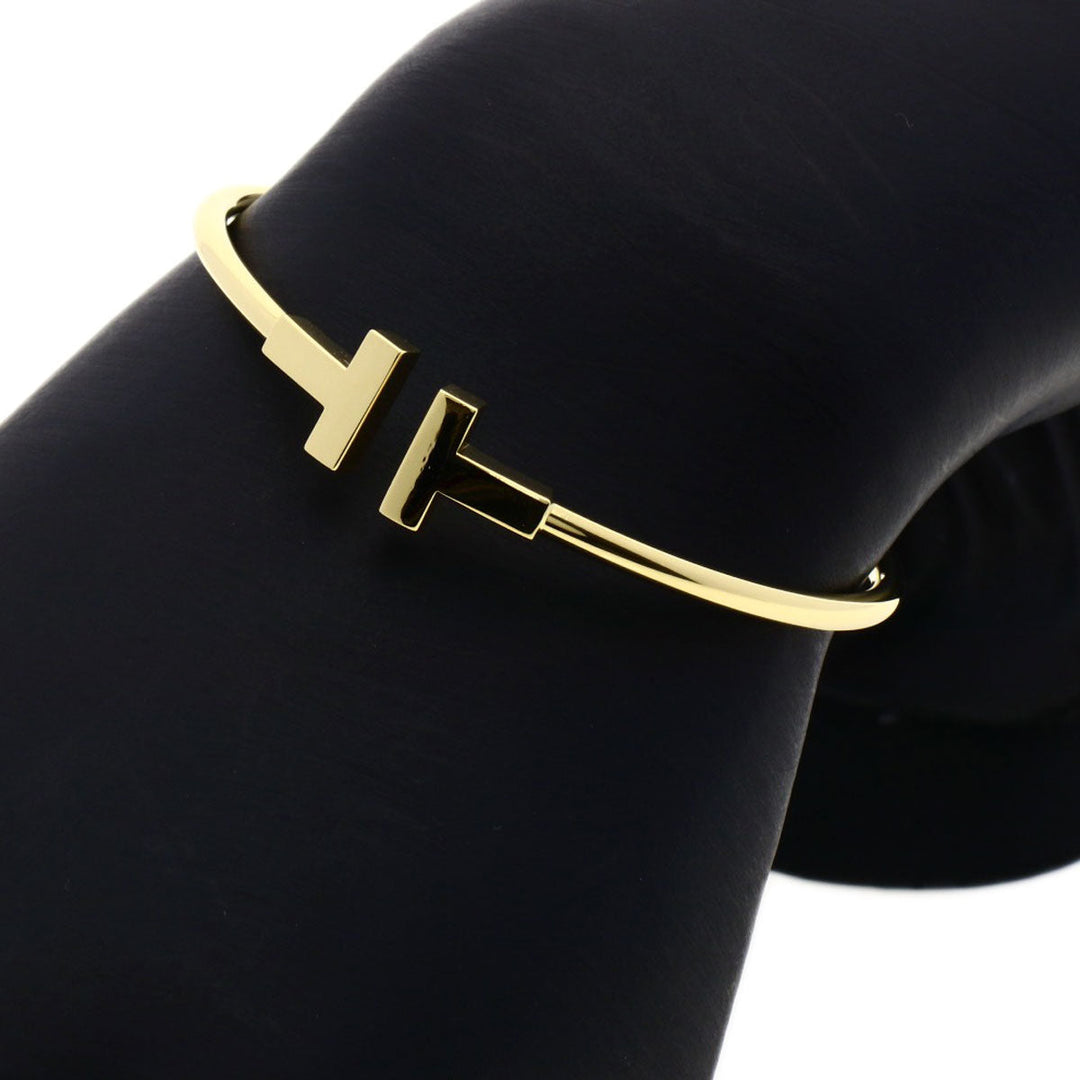 TIFFANY&Co. bracelet 18K Yellow Gold gold T wire small Women Used Authentic