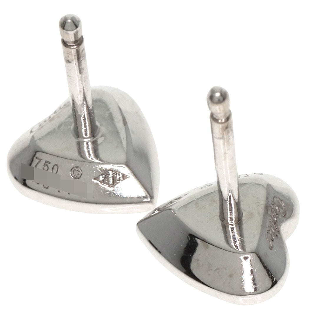 CARTIER Pierce K18WG Silver Mini heart diamond Women Used Authentic