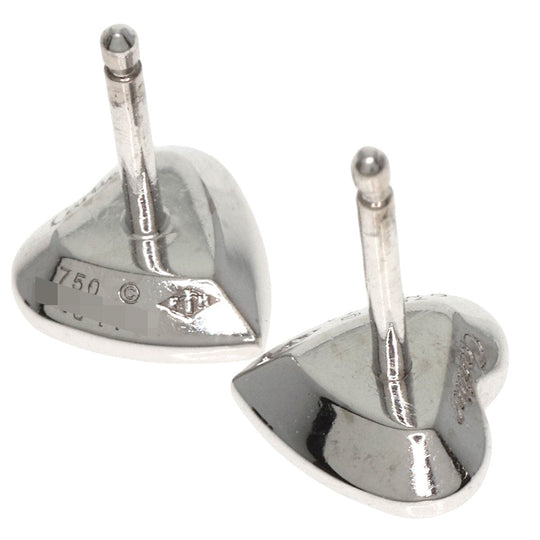 CARTIER Pierce K18WG Silver Mini heart diamond Women Used Authentic
