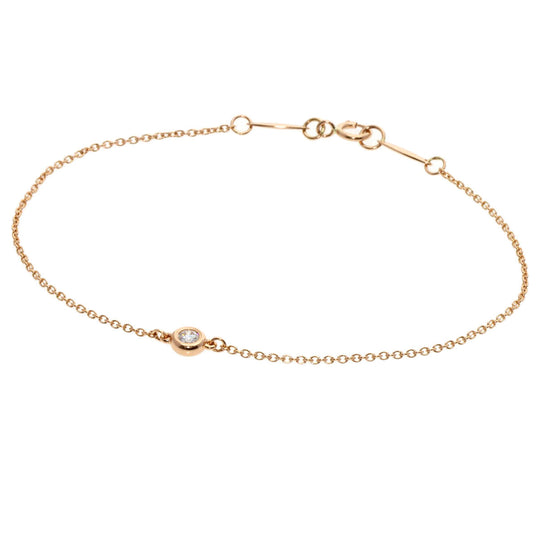 TIFFANY&Co. bracelet 18K Pink Gold gold By the yard diamond Women Used Authentic