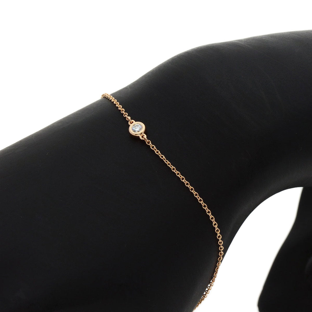 TIFFANY&Co. bracelet 18K Pink Gold gold By the yard diamond Women Used Authentic