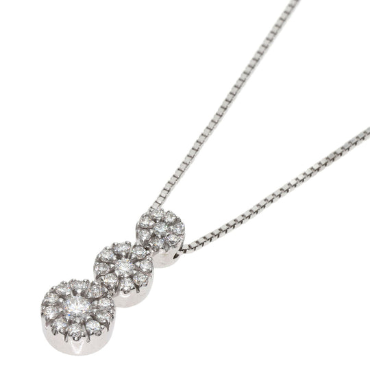 Damiani Necklace K18WG Silver diamond Women Used Authentic